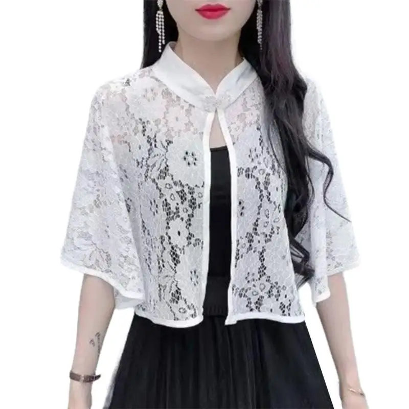 

Женская вязаная накидка 39BB, кружевной топ с цветочным принтом и накидка для вечера, свадьбы, вечеринки, гостя, невесты,