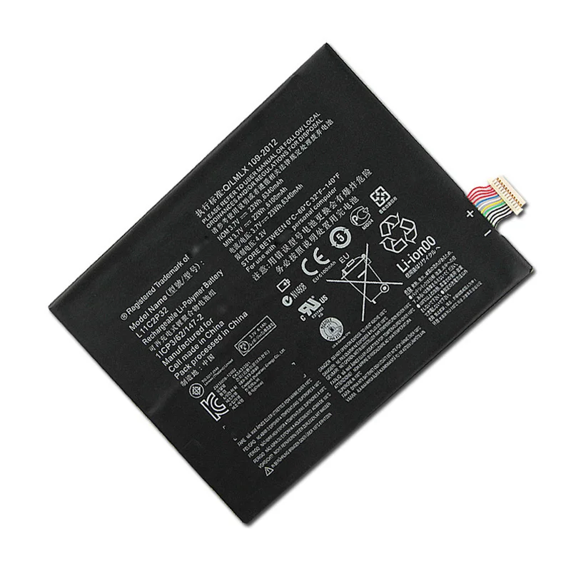 New Replacement Battery L11C2P32 L11C2P31 For Lenovo IdeaTab S6000 S600H B6000 A7600 Battery 6340mAh