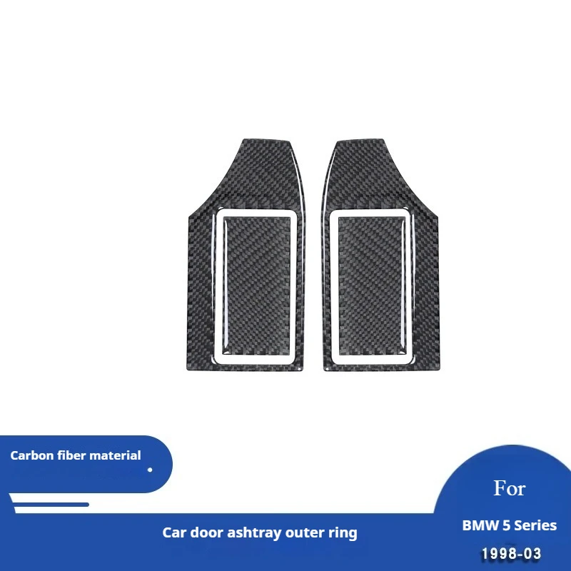 

For BMW 98-03 5 Series E39 Carbon Fiber Interior Modification Parts Rear Door Ashtray Cover Decorative Sticker