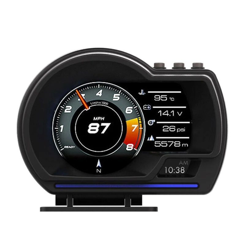 

Universal Car Digital Speedometer Water Temp Voltage Speed Alarm Gauge OBD2 GPS