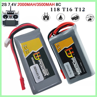 RC Lipo Battery 2S 7.4V 2000MAH 3500MAH Lipo Battery with Charger for Jumper T16 T12 T18 Remote Control Radio Transmitter