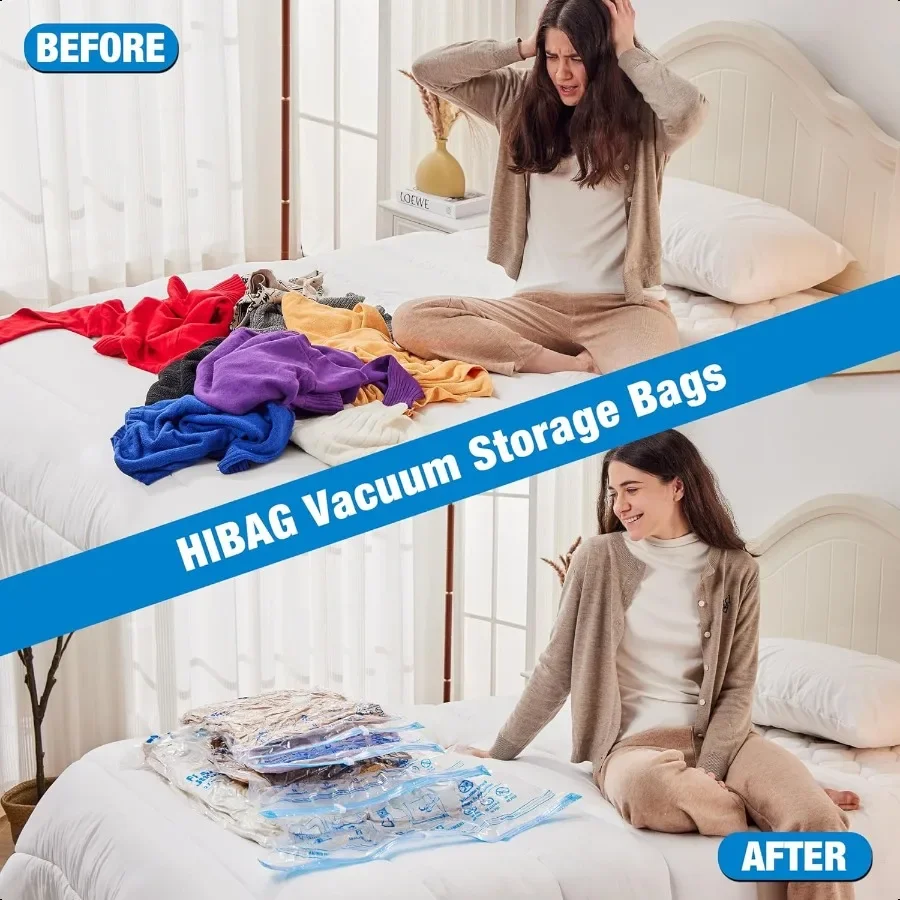 Vacuüm Opbergzakken 30Pack Space Saver Vacuüm Opbergzakken Vacuüm Seal Zakken voor Kleding Kleding Dekbedden en Dekens 30C