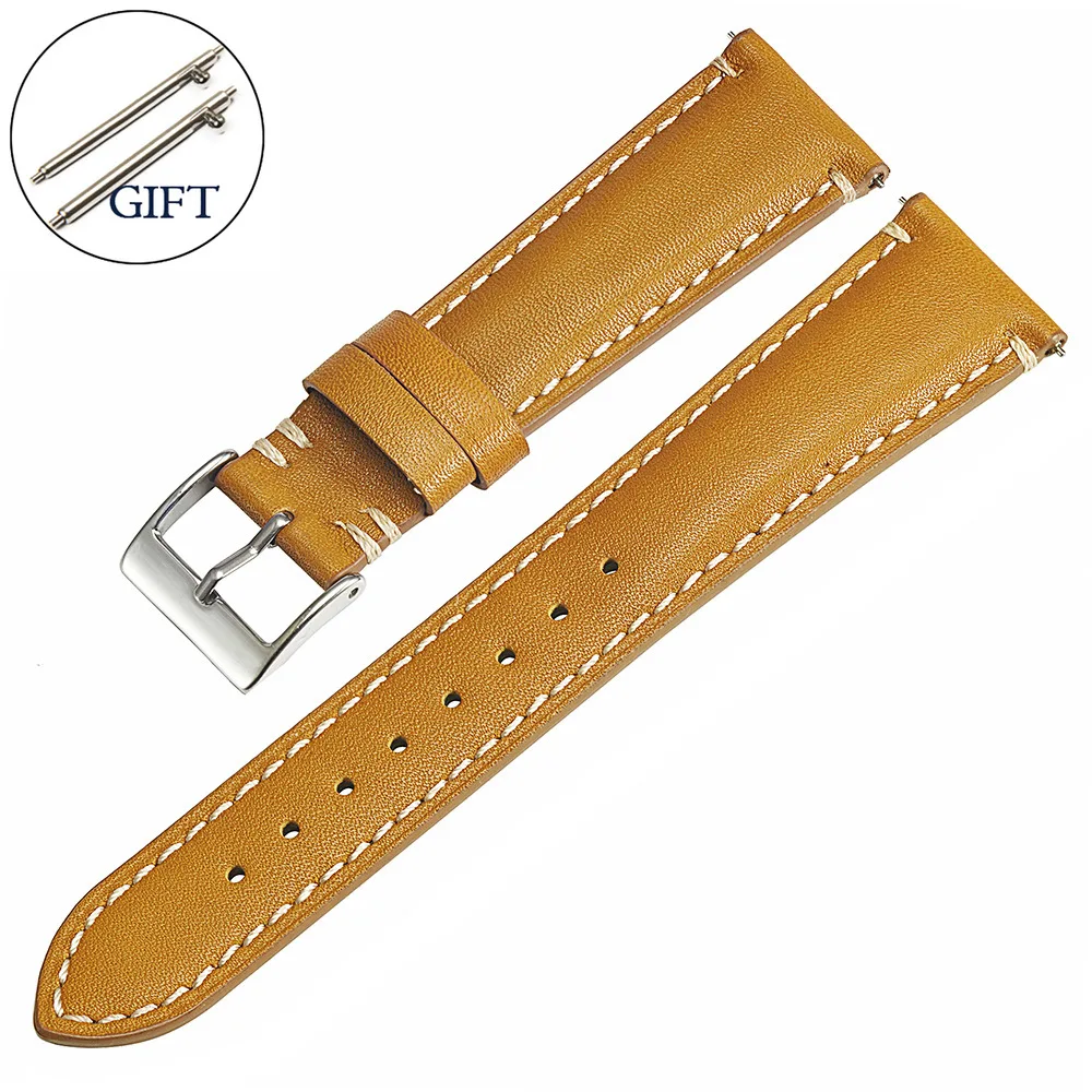 Retro Leather Watch Band Quick Release Calfskin Watch Strap Bracelet 18mm 20mm 22mm for Women Men Strap Watch Accessories