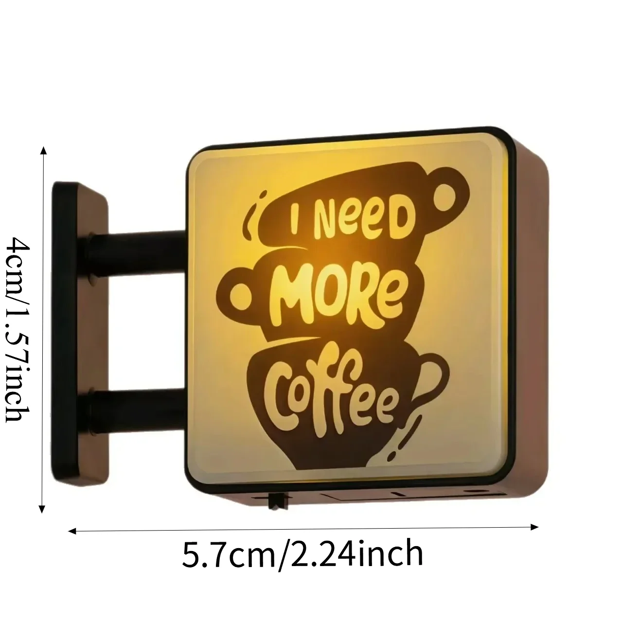 Coffee Corner Creative Atmosphere Light Sign Fridge Magnet Magnetic Home Miniature Pegboard Coffee Shop Glowing Decoration