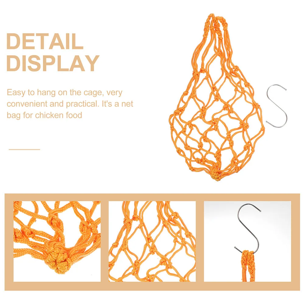 

2pcs Foraging Vegetable Feeding Basket Hanging Net Bag For Pet Chickens Chicken Supplies Bird Food Holder Chicken Feeding Basket
