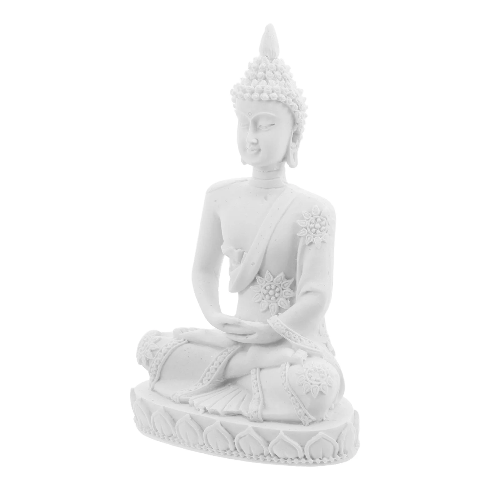 

Resin Mini Buddha Statue Meditation Sculpture Zen Home Office Living Room Decor Desktop Spiritual Balance Ornament