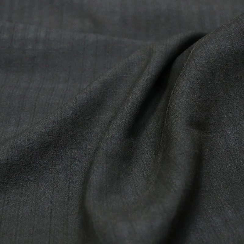 

Old material ramie silk tussah striped intangible cultural heritage Xiangyunsha fabric Hanfu outerwear