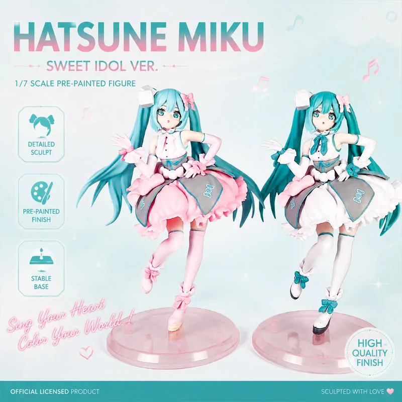 Hatsune Miku Sweet Idol Ver Figur Anime-Charakter Candy Hatsune Miku PVC Sammlermodell Statue Heim- und Bürodekoration