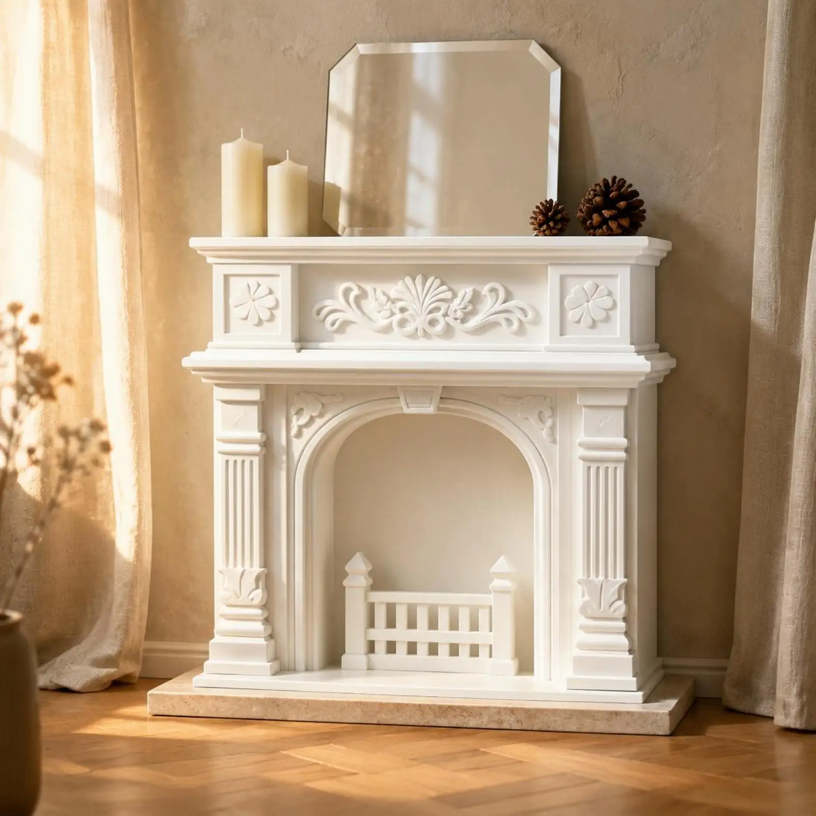 dollhouse-fireplace-european-style-ornate-fireplace-model-floral-relief-ornate-mantel-piece