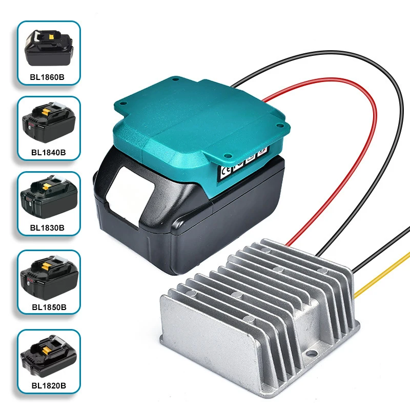 For Makita 18V Lithium-ion Batteries 12V 15A 180W Regulated Step-down Converter Featuring Automatic Step-down&Step-up Functions