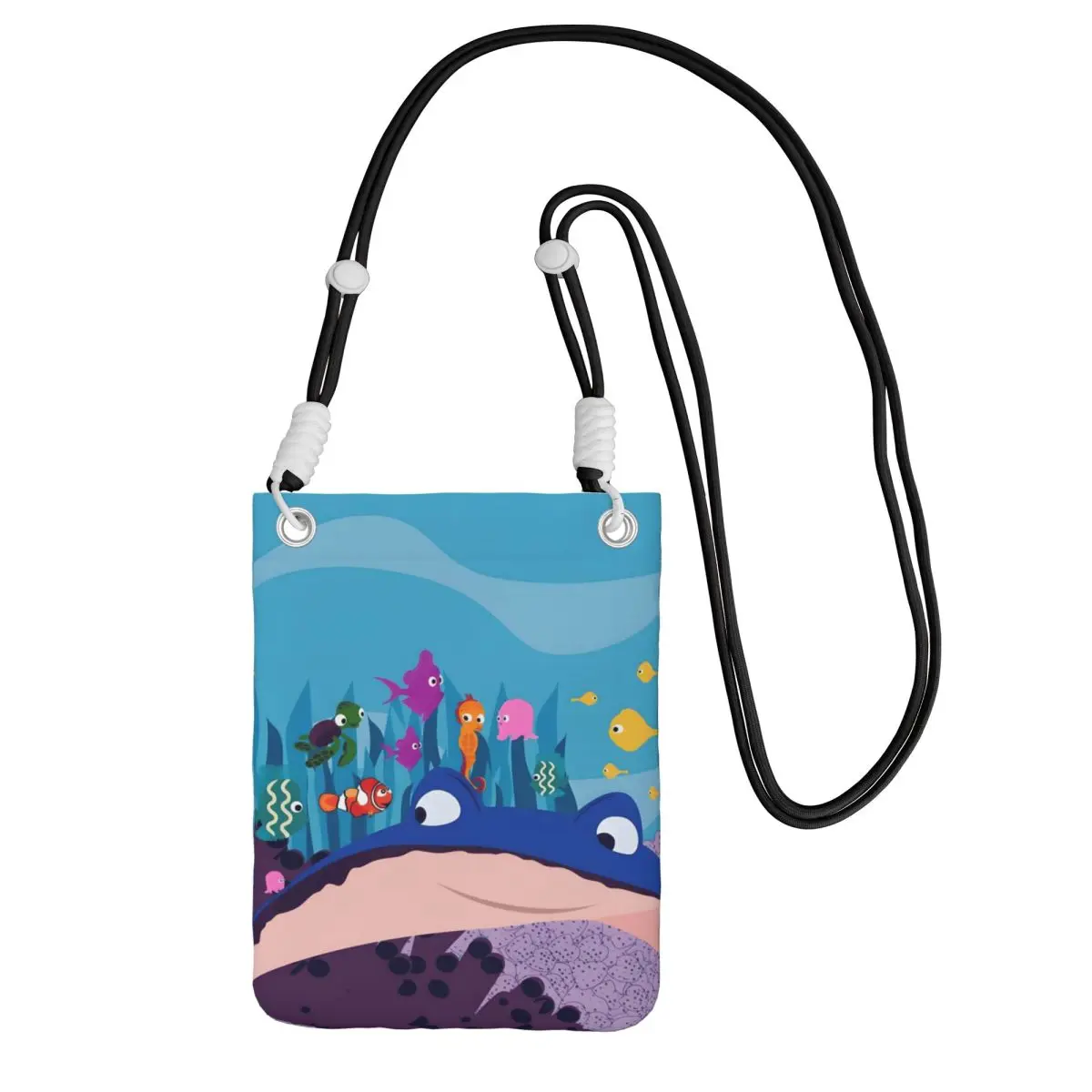 

Custom Finding Nemo Carry A Mobile Phone Bag Diagonally Men Women Fish Cartoons Shoulder Crossbody Bag Adjustable Length Travel