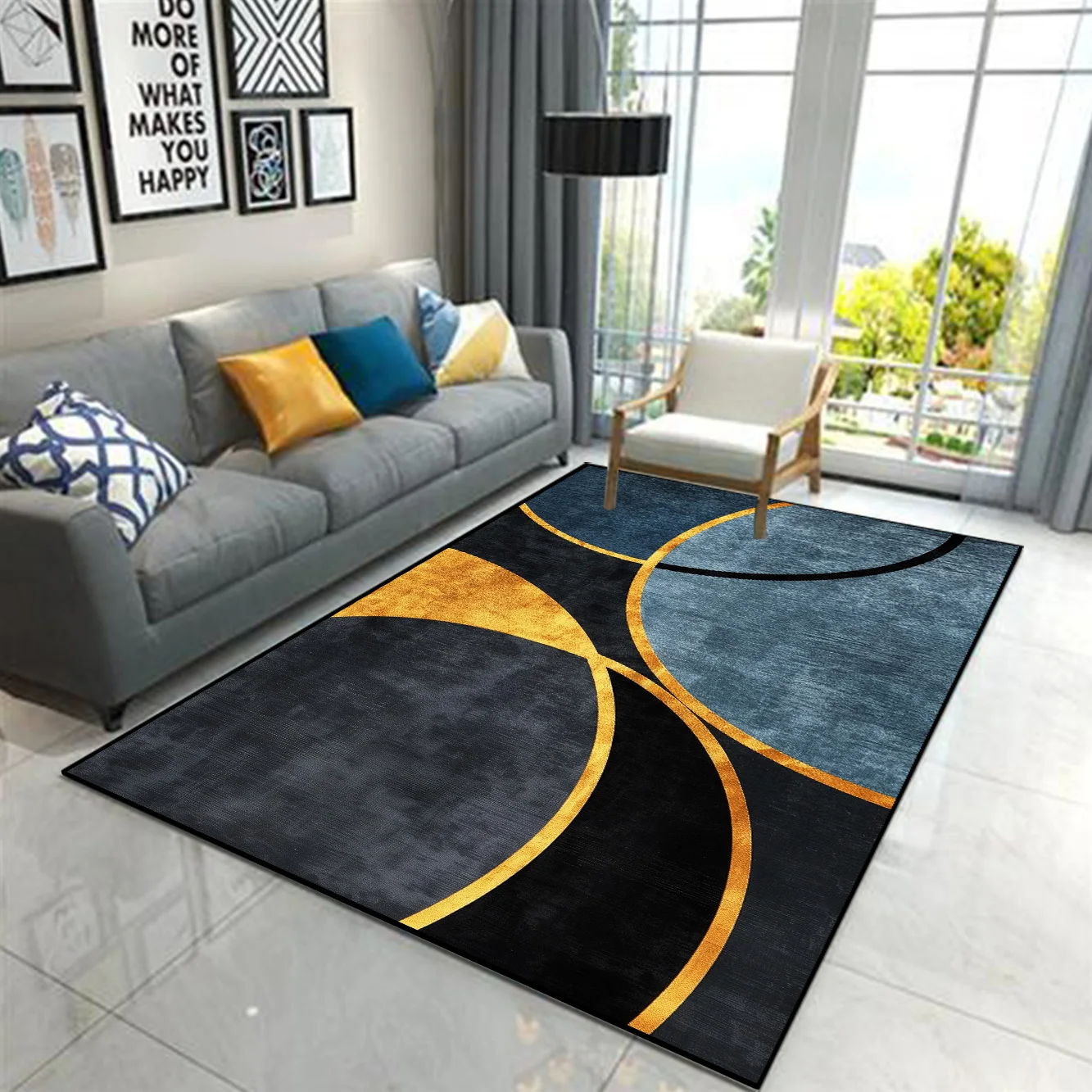 Moderne Minimalismus Teppiche für Wohnzimmer nordischen Sofa Tee tisch Dekoration Teppiche Home Schlafzimmer geometrische Abstraktion Anti-Rutsch-Matte