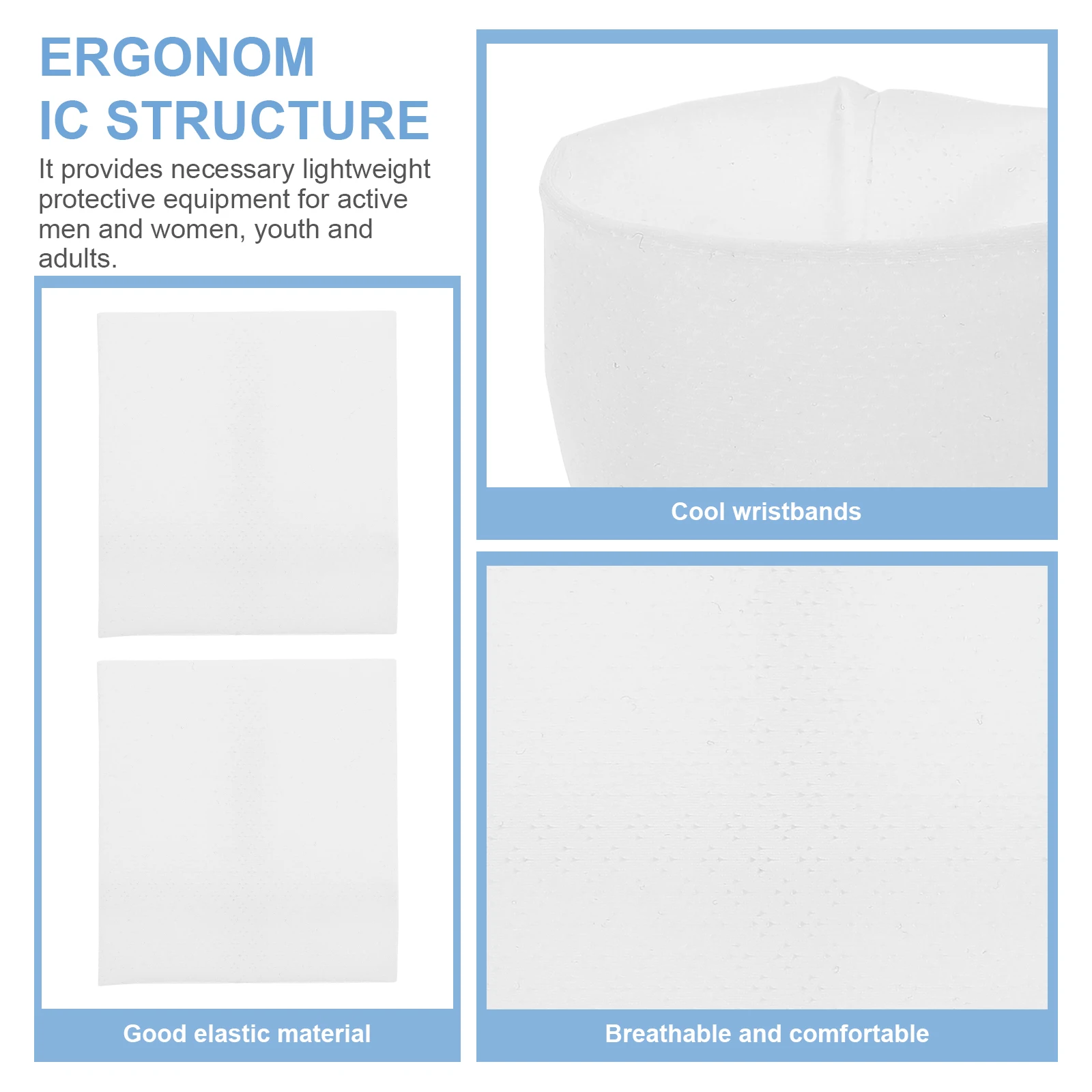 

1 Pair Ice Silk Wristbands Elastic Breathable Sweat-Absorbent Cooling Wrist Covers For Outdoor Sports Running Tennis Unisex