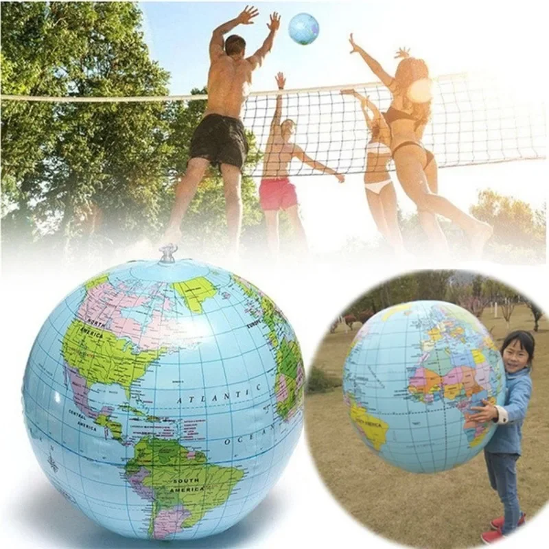 Globe Map Inflatable Early Educational Earth World Kids Balloon Beach Ball Geography Toys