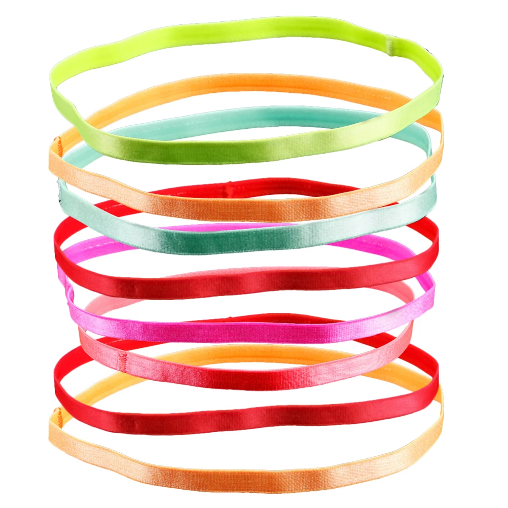 

8pcs Anti Slip Sport Hairbands Elastic Yoga Headbands Fitness Hoop Hair Accessories for Sports Daily Wear Gifts