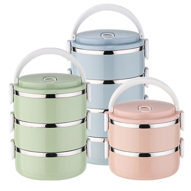 Multi-Layer Stainless Steel  Lunch Box Food Portable Thermal  Lunchbox Picnic Office Kids  Workers School Japanese Bento