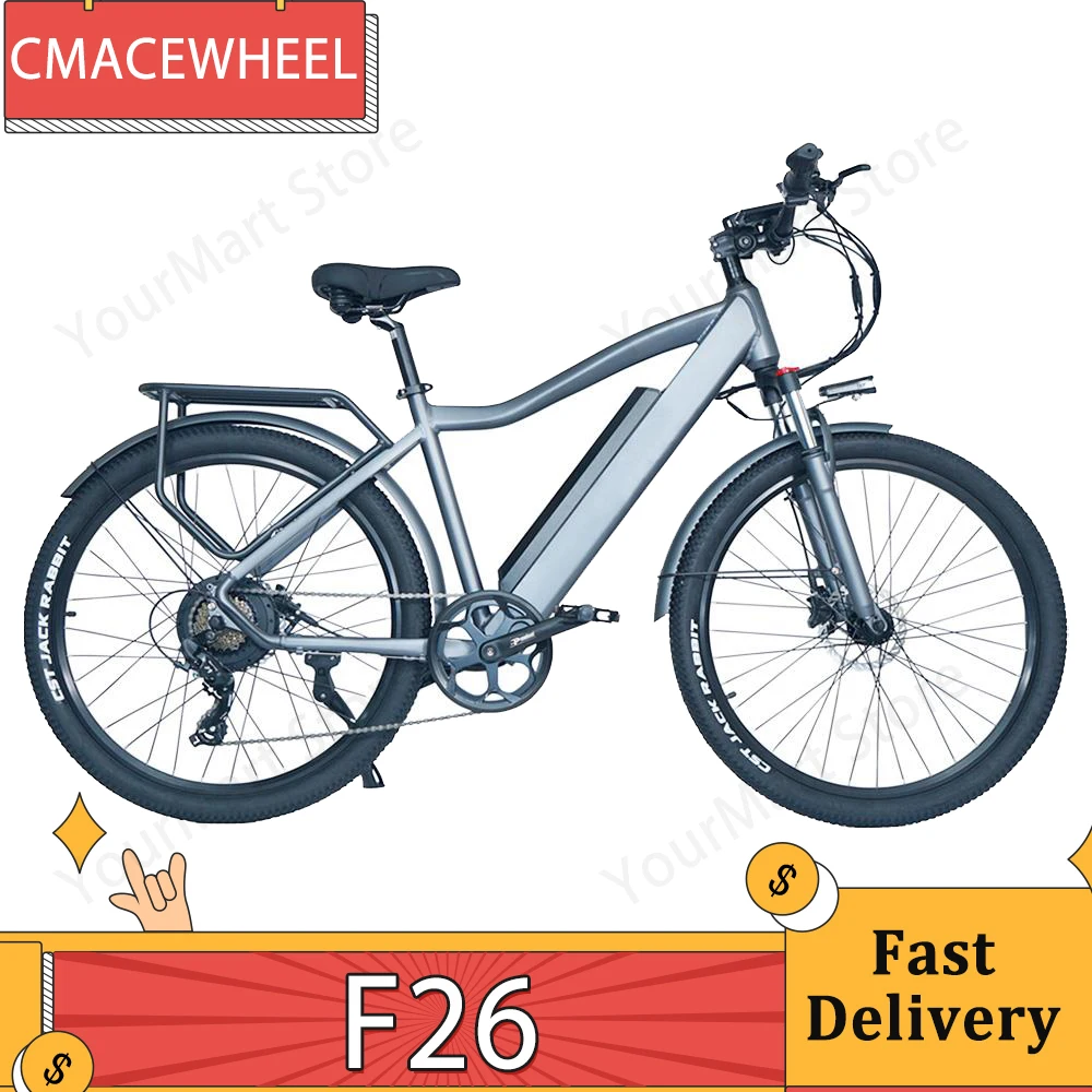 CMACEWHEEL F26 Electric Bike 29*2.1 Inch Tires 500W Strong Power 48V 15Ah Lithium Battery 110km Range Aluminum Alloy Body