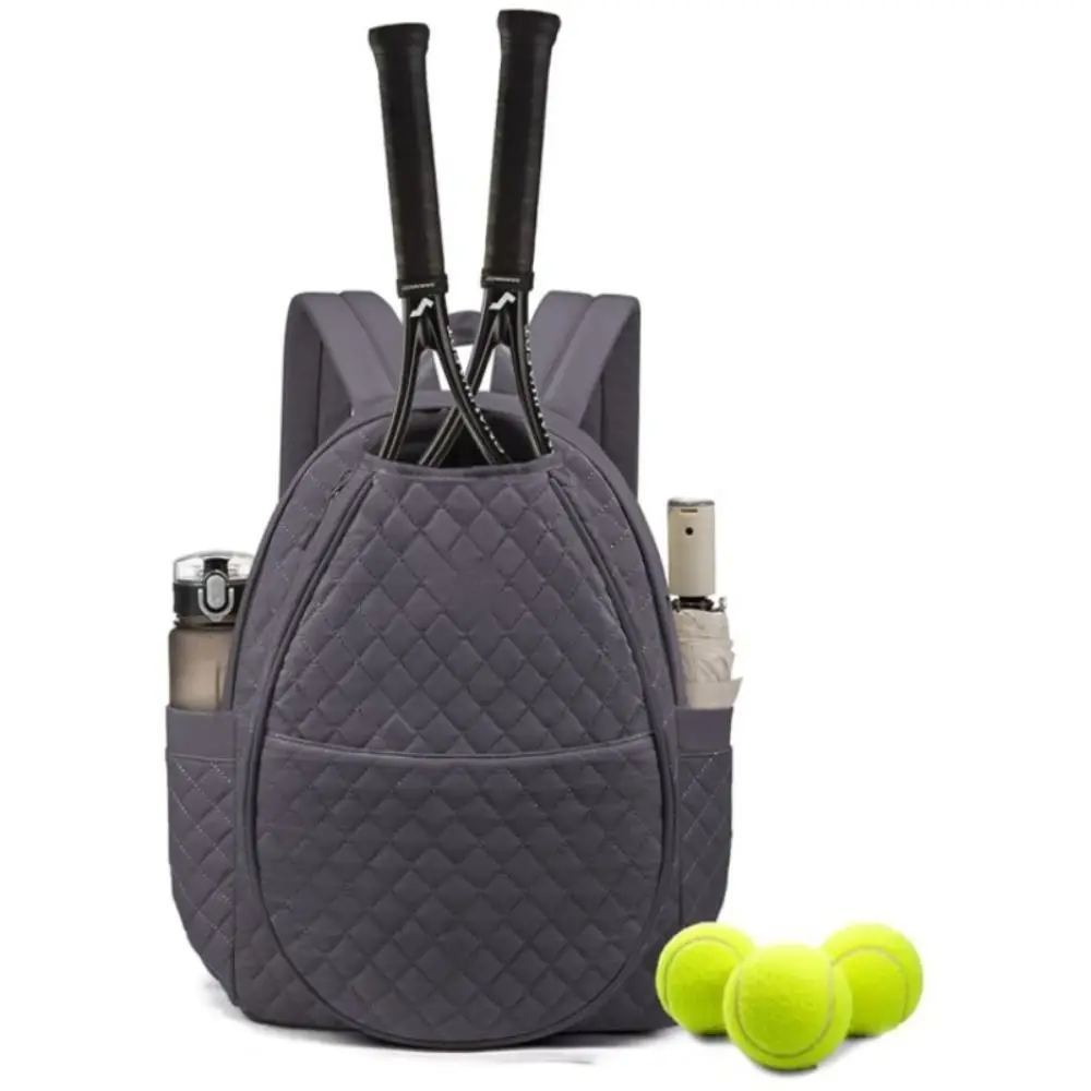 Large Capacity Tennis Crossbody Backpack Waterproof Adjustable Strap Lightweight Sling Bag Zipper Closure Organizer