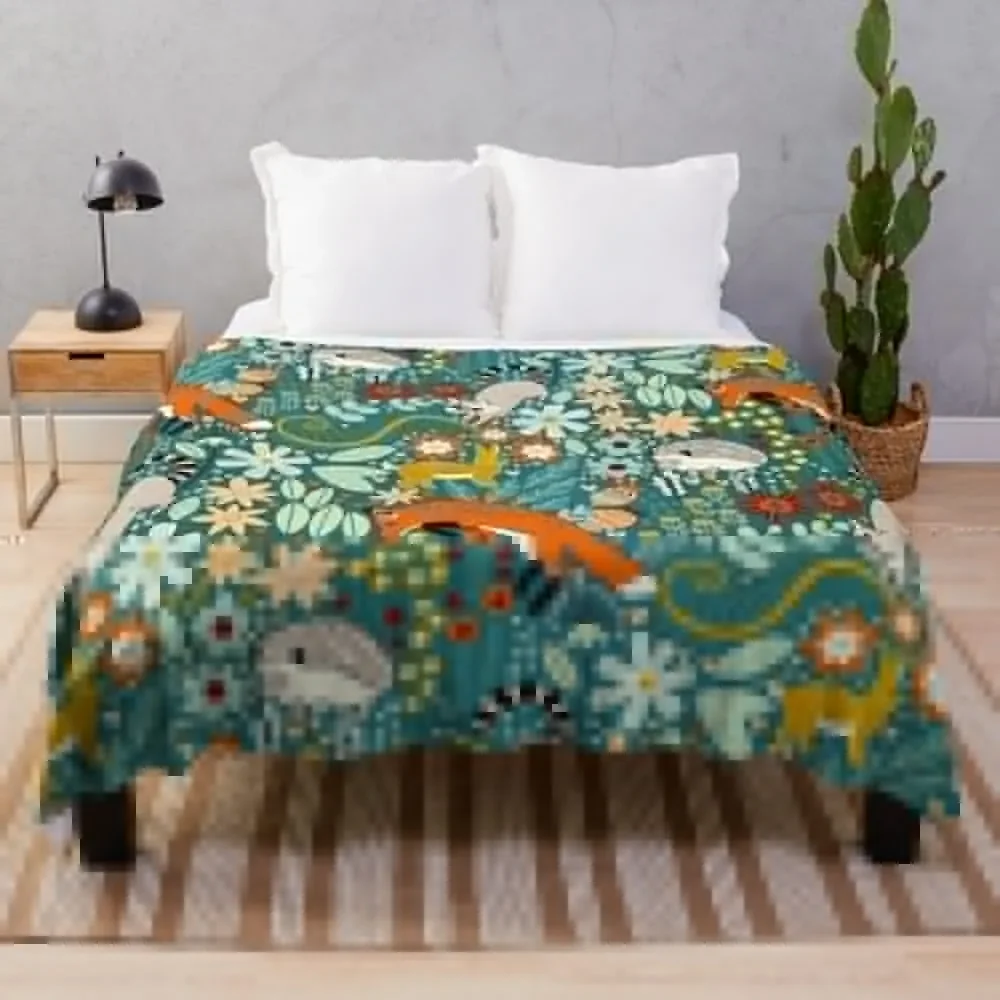 

Textured Woodland Pattern Throw Blanket Decorative Beds For Sofa Thin Blankets