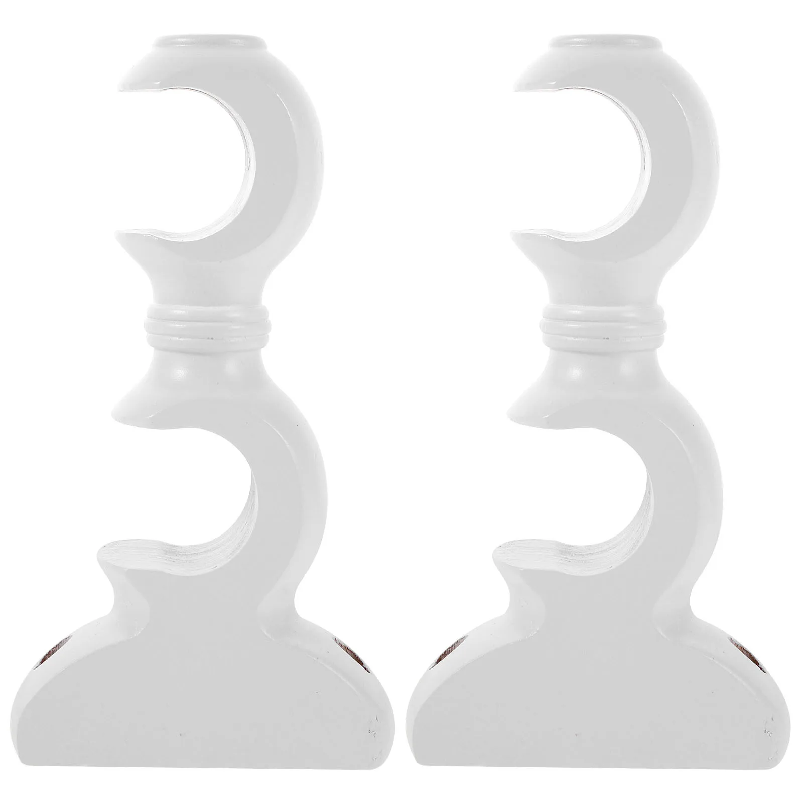 

2Pcs Wooden Curtain Rod Brackets Wall Mount Support Inner Dia 29Mm Sturdy Holders for Bathroom Kitchen Living Room Drapery Rod