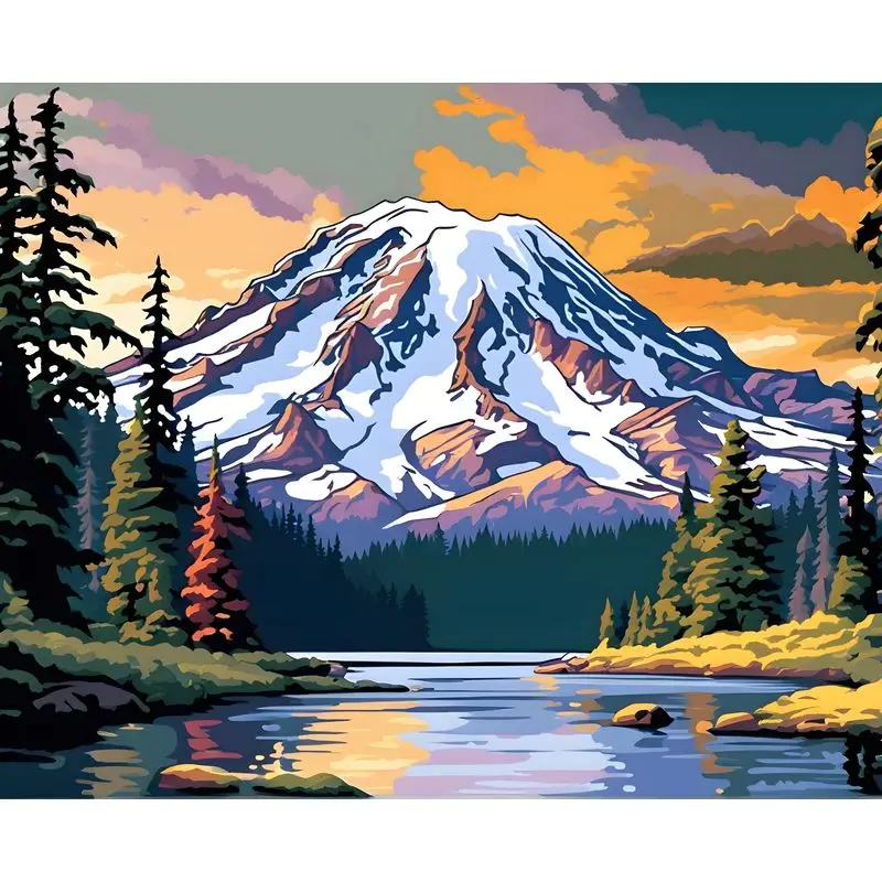 Mount Rainer national park painting by numbers kit