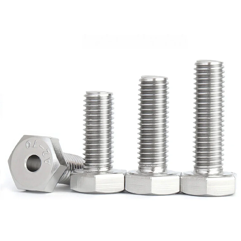 1-5Pc M4 M5 M6 M8 M10 M12 M14 M16 M20 Outer Hexagon Hollow Screw Hollow Bolt Mask Machine Through Hole Screw 304 Stainless Steel