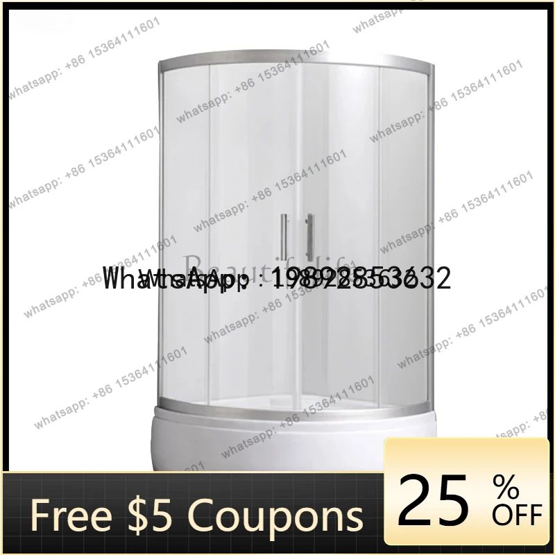 

Душевая кабина T24 с ванной, раздвижная дверь, высокая цилиндрическая перегородка для разделения влажной и сухой зон