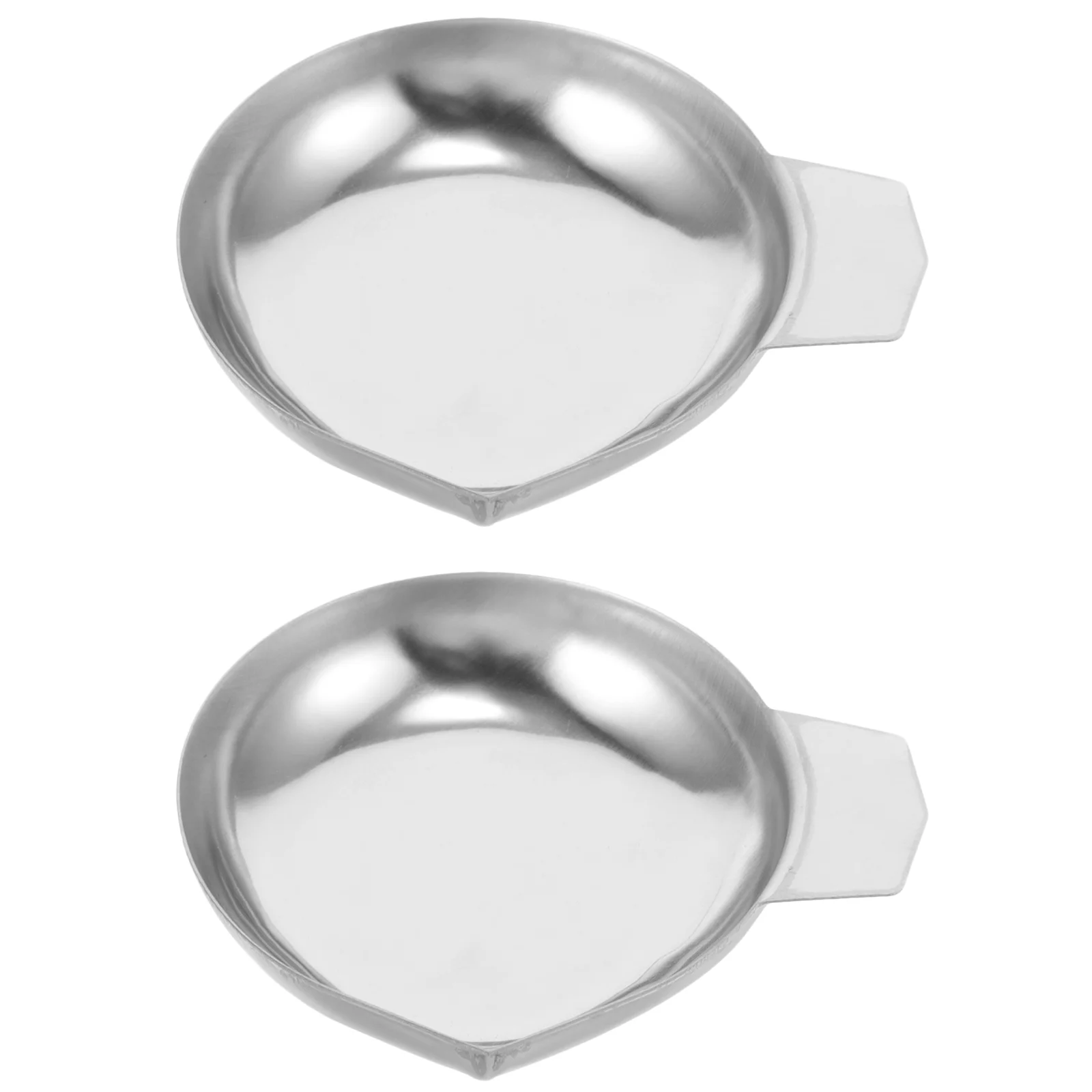 2pcs Powder Weighing Pan Stainless Steel Scale Pan Powder Measuring Tray Jewelry Scale Tray