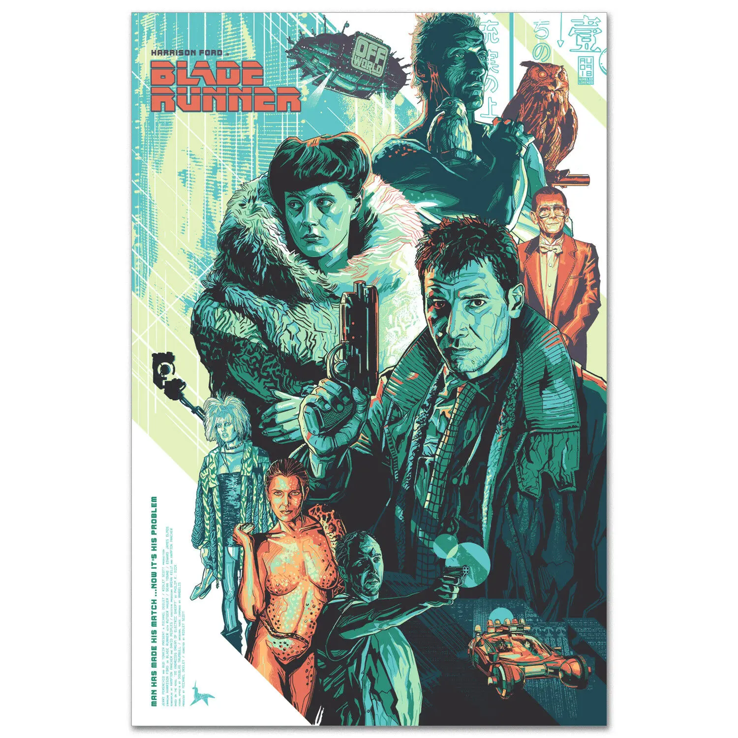 

Blade Runner 1982 Movie, Art Picture Print Silk Poster, Home Wall Decor