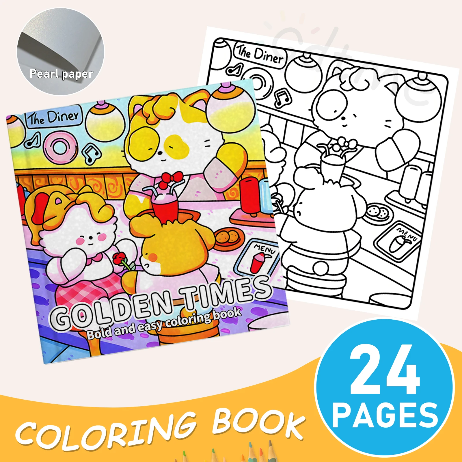GOLDEN TIMES kleurboek voor volwassenen en tieners met schattige, gezellige dagelijkse activiteiten voor ontspanning (gemellige ruimtes kleuren)