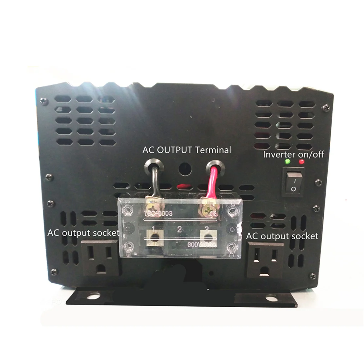 3KW DC12v 24v 48V AC110v 220v High Frequency Anti-interferance pure sine wave power Inverter with socket on the shell