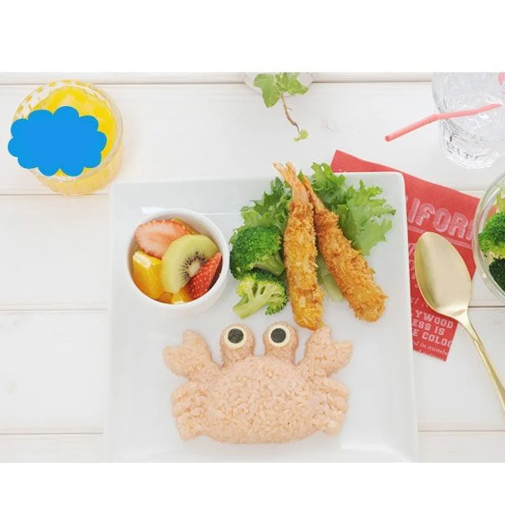 

5Pcs Cartoon Animal Rice Ball Mold Set Baby Sushi Mold Seaweed Cutter Dry Roasted Rice Decor Kit Baking Accessories