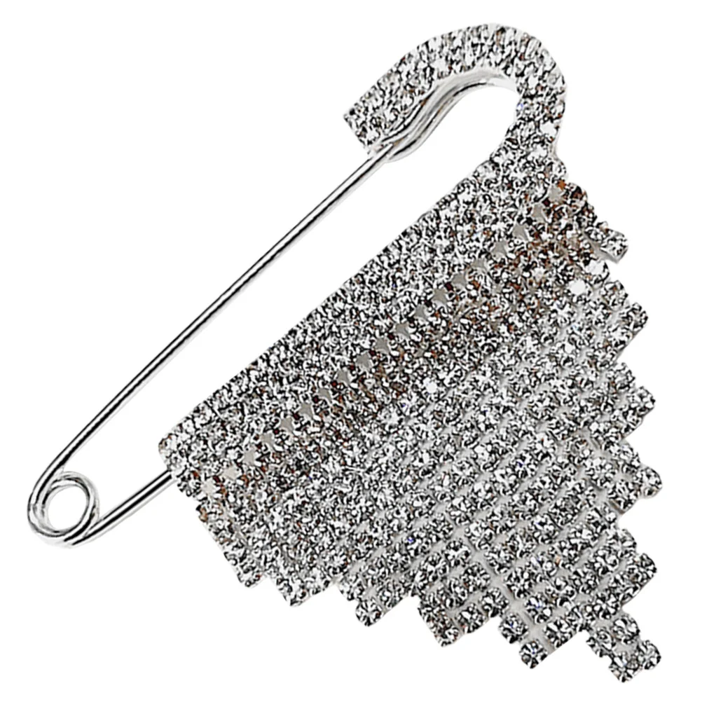 

Heart Rhinestone Brooch Elegant Tassel Corsage for Business Suit Wedding Dress Fashion Brooch Pin for Women and Backpacks