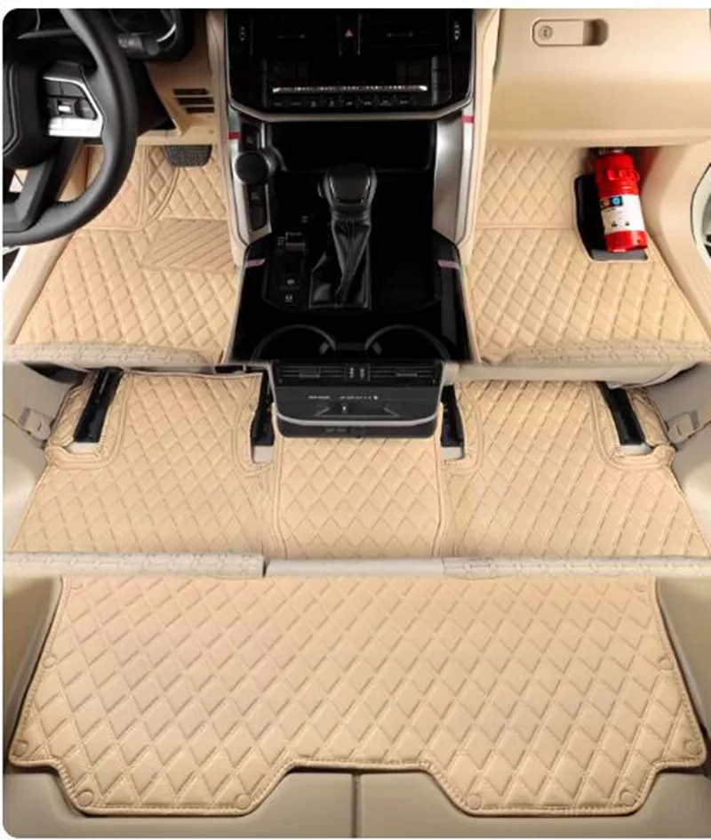 Maßgeschneiderte spezielle Auto-Fußmatten für Toyota Land Cruiser 300 2026-2022 7 Sitze, rutschfeste Teppiche, hochwertige Teppiche für LC300 2024.