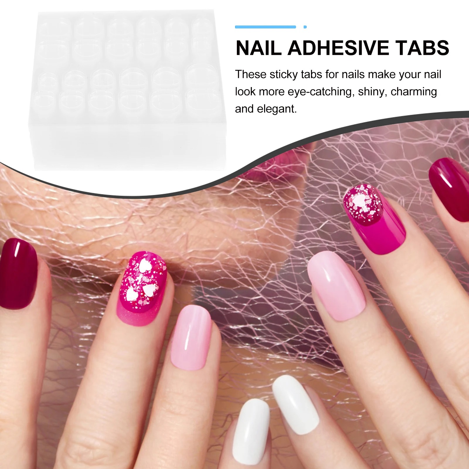 

Waterproof Stickers For Press On Nails Transparent Adhesive Tabs Easy Remove Reusable Party Birthday Holiday Nail Art