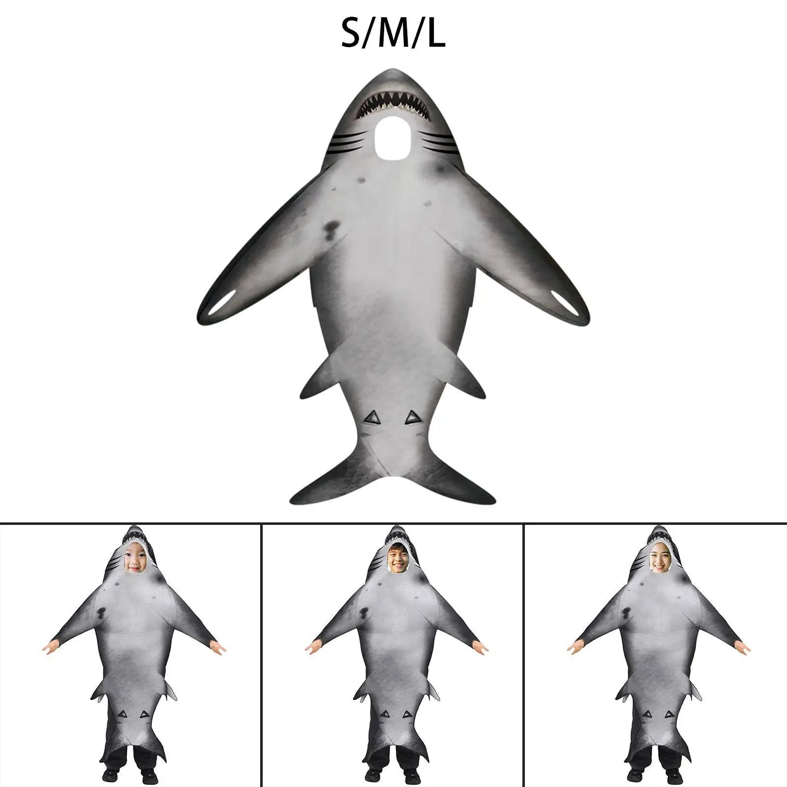 Costume Cosplay en forme de requin, nouveauté, vêtements fantaisie pour vacances d'anniversaire