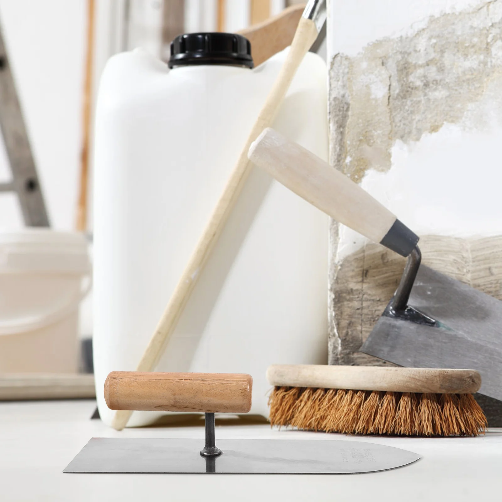 

Stainless Steel Plastering Trowel Durable Wood Handle Drywall Smoothing Spatula Home Construction Tool Plastering Trowel