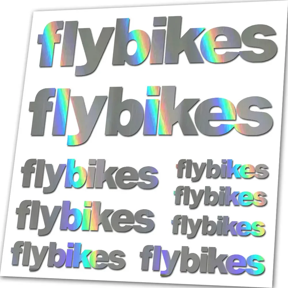 Flybikes BMX Logo Negro X2 Par Adhesivo de Vinilo Street Park Freestlye MTB Downhill