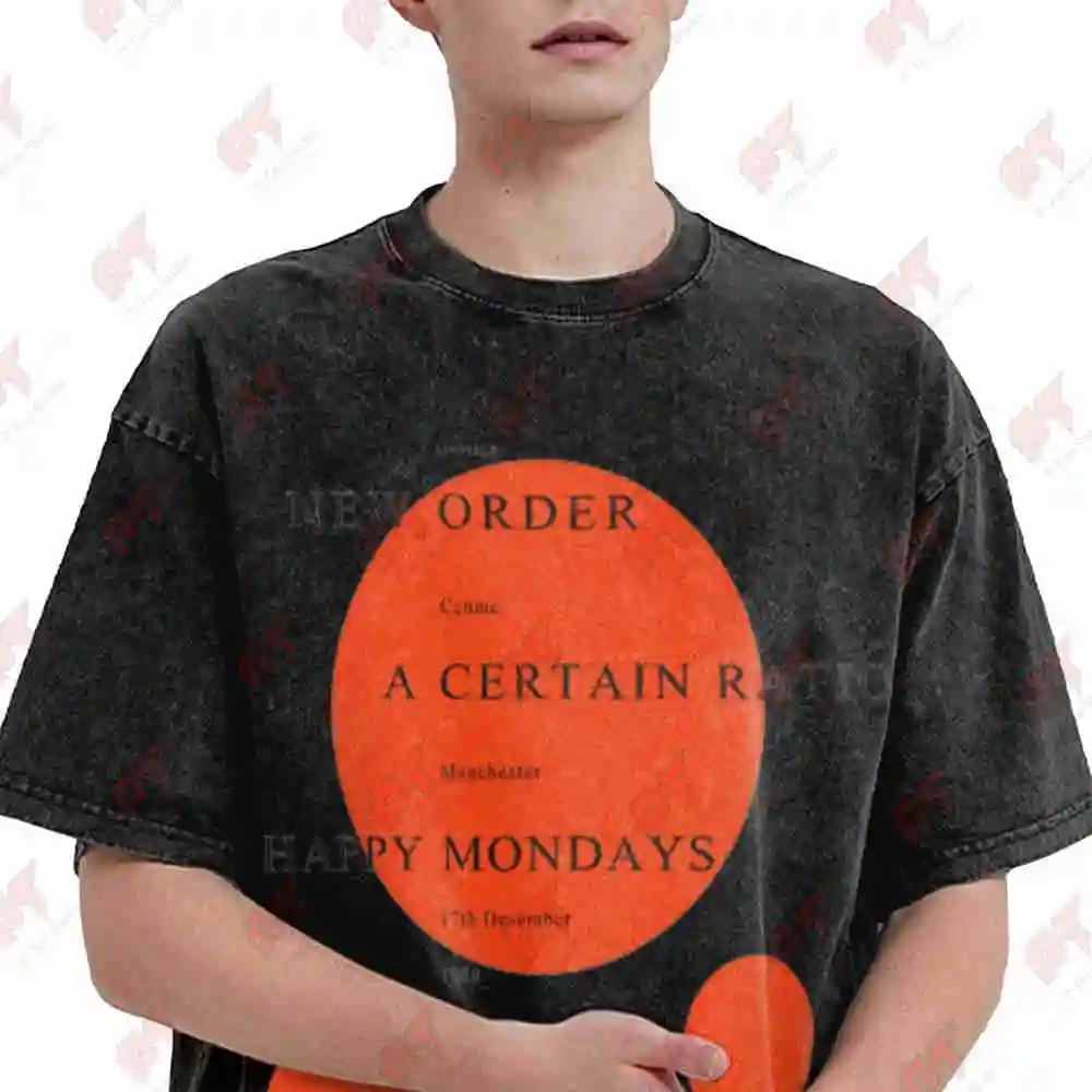 New Order A Certain Ratio Happy Mondays G-Mex 1988 Vintage Washed Tee Pure Cotton T-Shirt