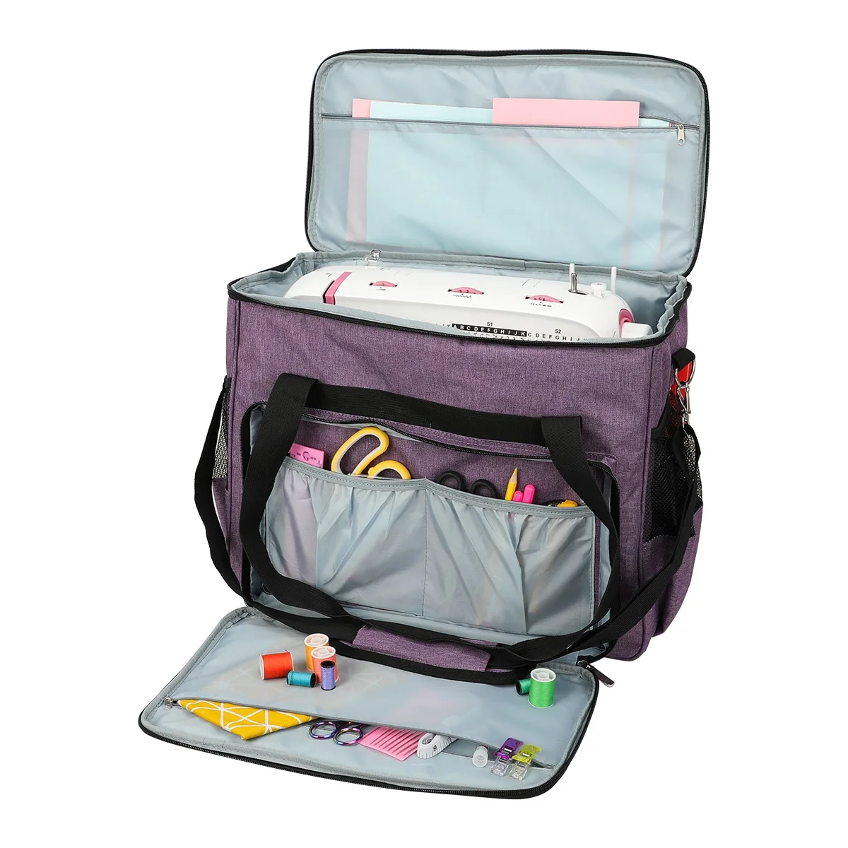 

A56P-Sewing Machine Storage Organizer Sewing Machine Bag Travel Tote Bag For Most Standard Sewing Machines And Accessories