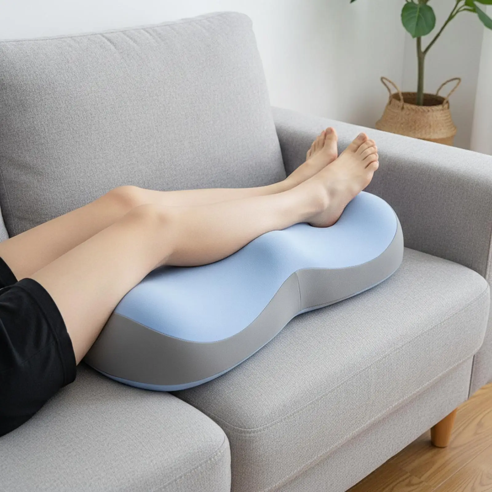 Ergonomic Leg Cushion for Sleeping Memory Foam Foot Elevator Pillow for Circulation Lower Body Relief view 5