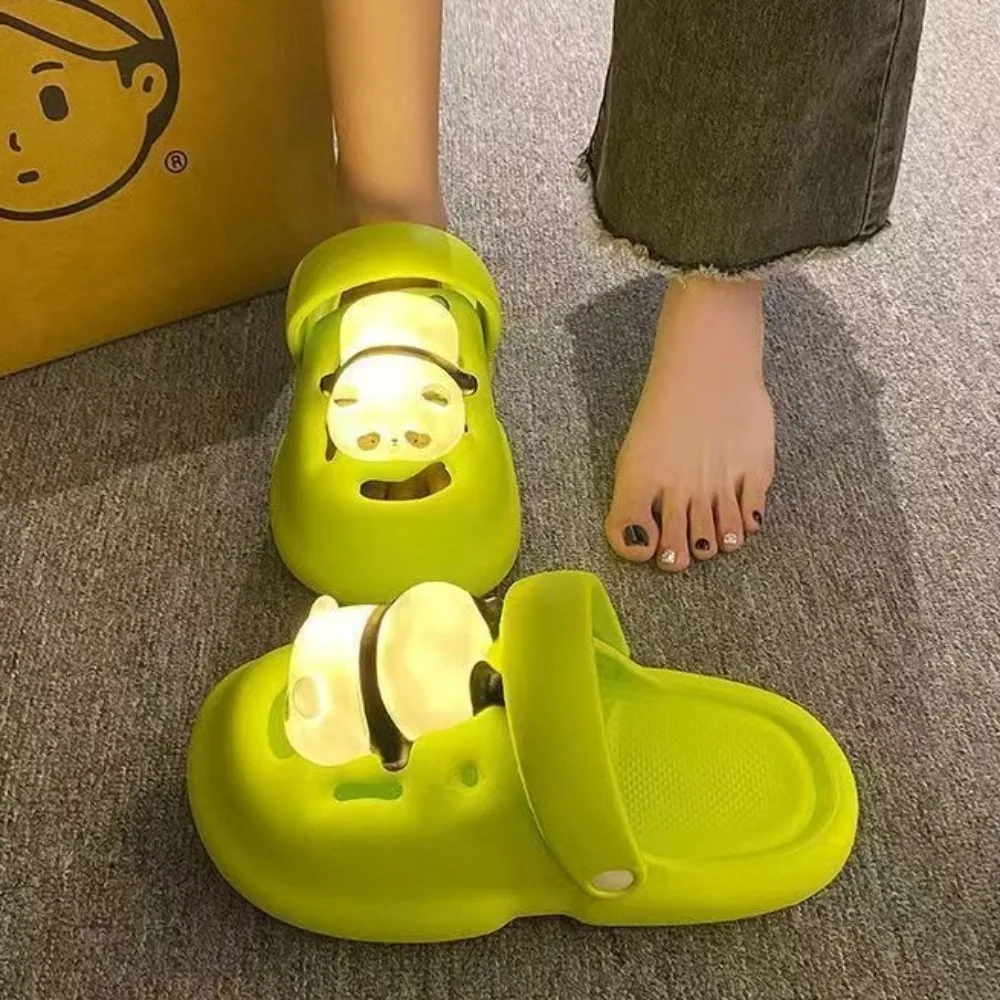 

Funny Accessory Cartoon Luminous Slippers Women Lighted Platform Thick Soled Slippers PVC Thick Outer Wear Shoes Summer Beach