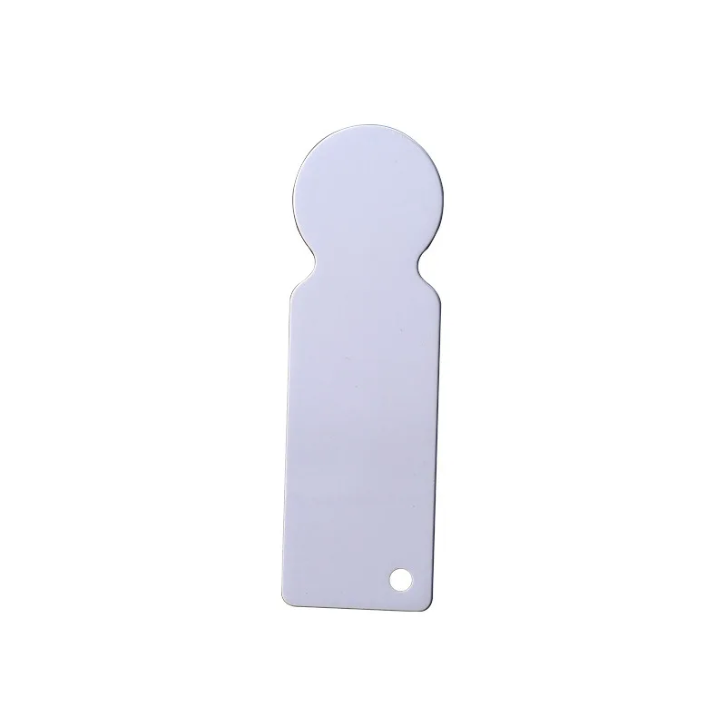 Branco em branco aço inoxidável Keychain, pingente para compras Coin Cart, DIY, sublimação, 10pcs