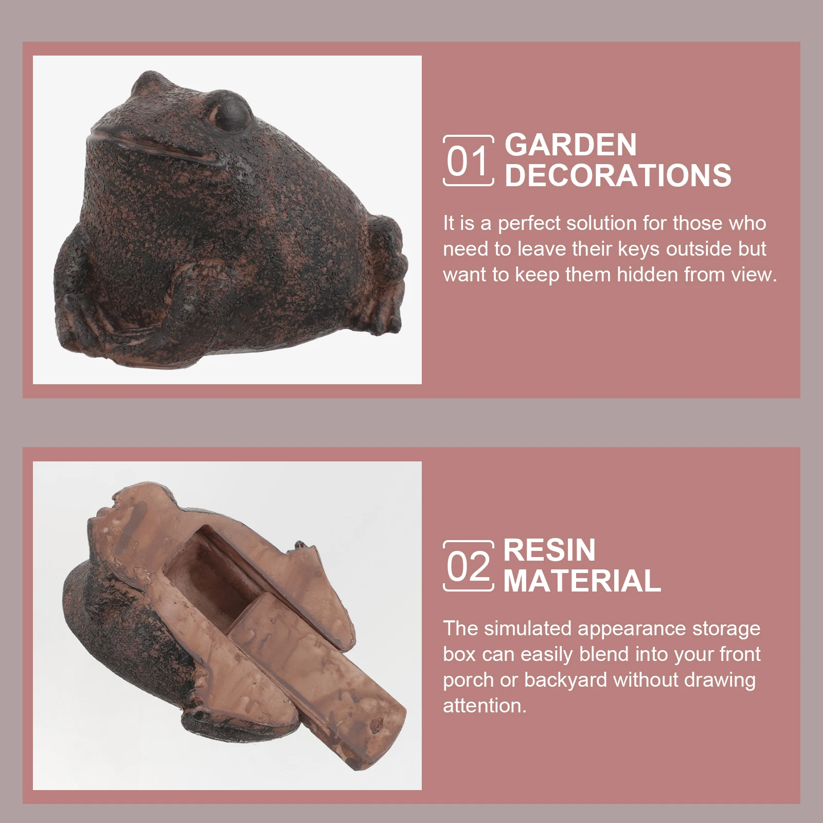 

Simulated Stone Hider Outdoor Garden Resin Box for Simulated Appearance Key Hider Storage Hideaway