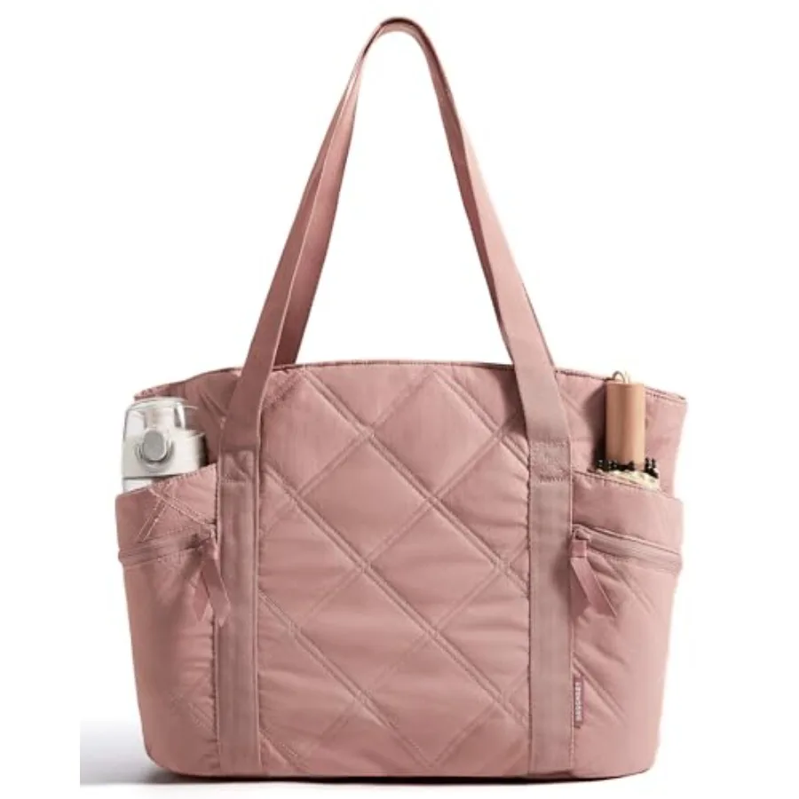 

Сумка-тоут BAGSMART Crush для женщин, 20 л, стеганая, с молнией, для работы, путешествий, медсестер, больничная сумка
