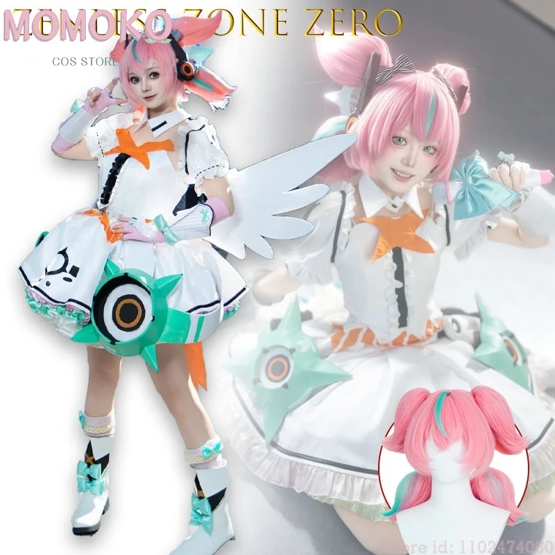 

Carnival disfraz ‌‌‌Zenless Zone Zero Aira Cosplay Outfit punk Anime Female Warrior White Hair Glowing adulto mujer