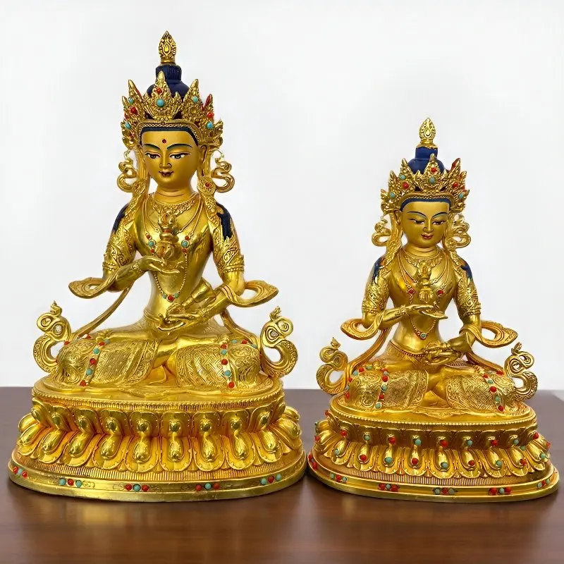 Gilt Brass Zaki Ram , Tantric Void Practitioner Mother Bronze Buddha Statue, Temple Ornament