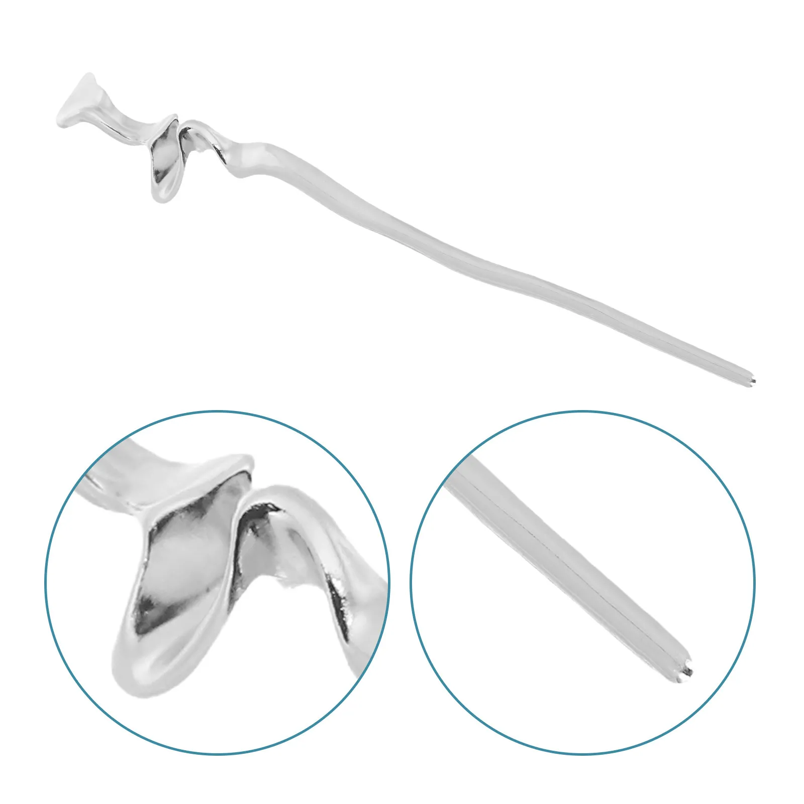 

2Pcs Metal Hairpin Chinese Traditional Hair Stick Irregular Geometric Mirror Design Elegant Hair Accessories for Wedding Banquet