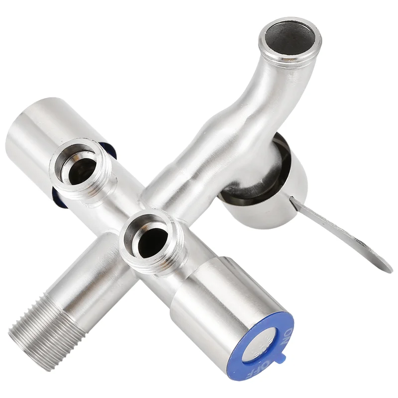 

ABRU-Триходовой кран из нержавеющей стали, смеситель для раковины, стиральная машина, 2-ходовой угловой клапан с лентой