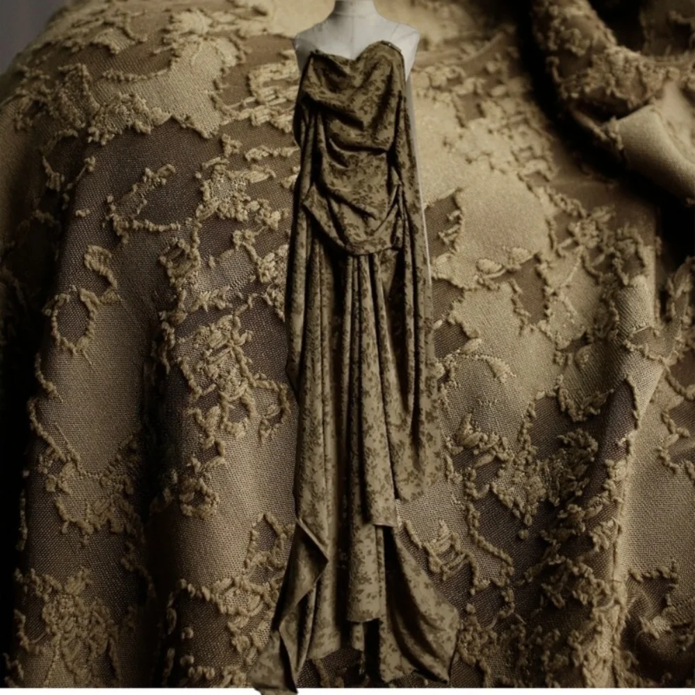 

Эластичная жаккардовая ткань в стиле ретро, пальто, юбка, дизайнерская одежда, ткань для шитья своими руками, ткань на метр